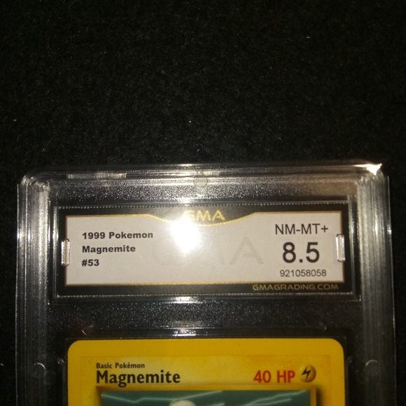 1999 Pokemon Magnemite #53 Graded GMA 8.5 NM-MT+ - Picture 3 of 5
